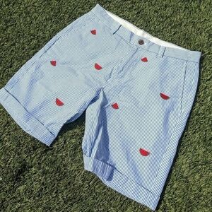Brooks Brothers Seersucker Watermelon Shorts Waist 32